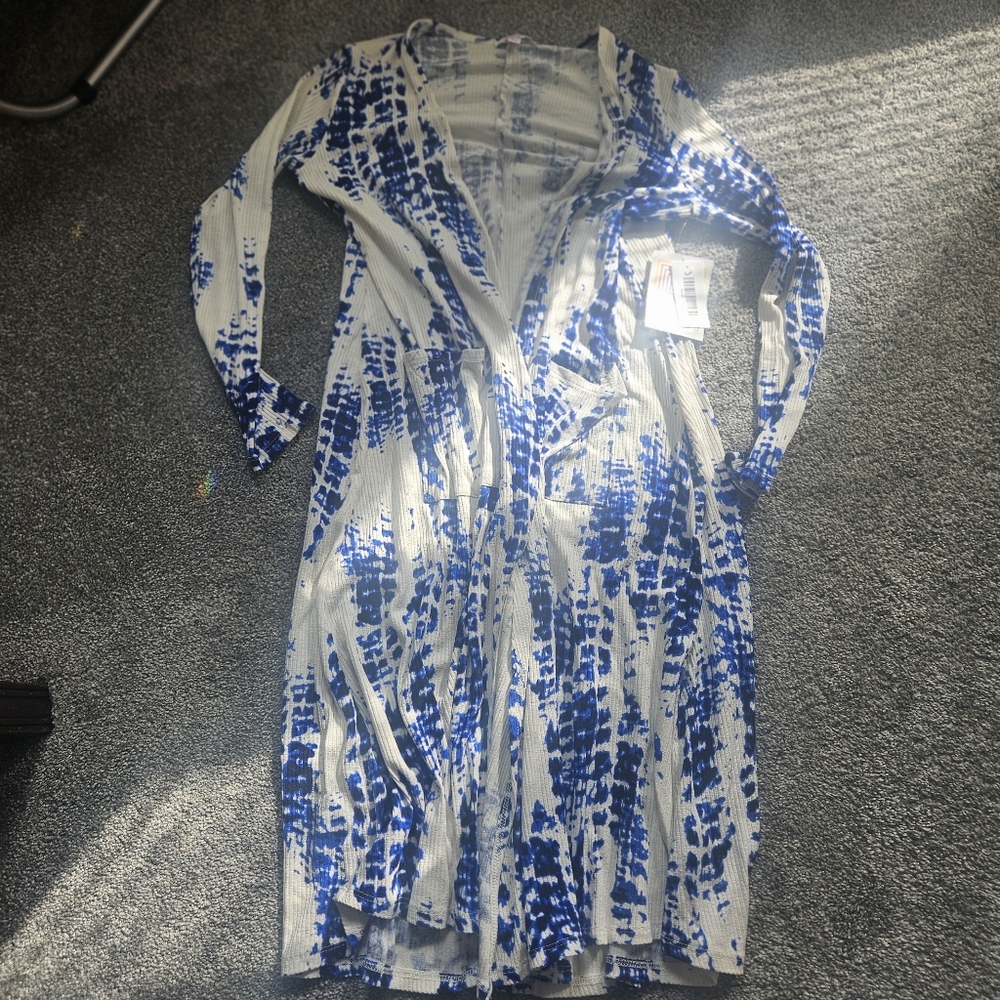 LuLaRoe Blue Tie Dye Sarah XS New With Tags